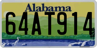 AL license plate 64AT914
