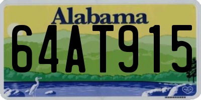 AL license plate 64AT915
