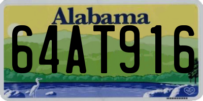 AL license plate 64AT916