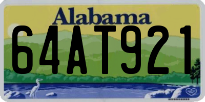 AL license plate 64AT921