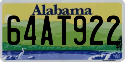 AL license plate 64AT922