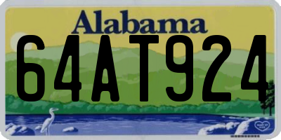 AL license plate 64AT924
