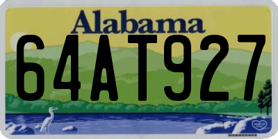 AL license plate 64AT927