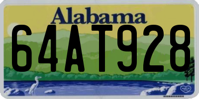 AL license plate 64AT928