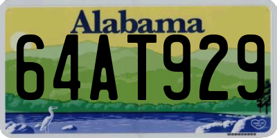 AL license plate 64AT929
