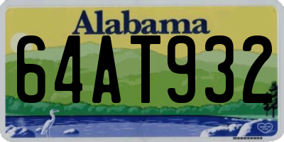 AL license plate 64AT932
