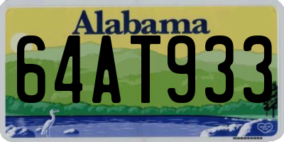 AL license plate 64AT933