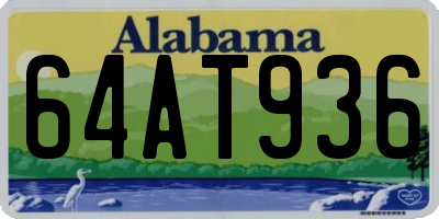 AL license plate 64AT936