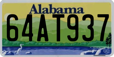 AL license plate 64AT937