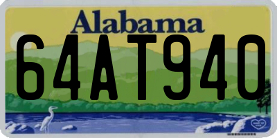 AL license plate 64AT940