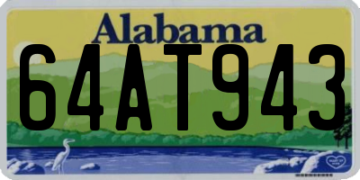 AL license plate 64AT943