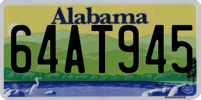 AL license plate 64AT945