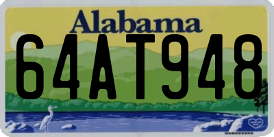 AL license plate 64AT948
