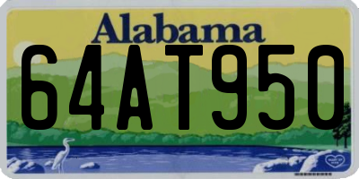 AL license plate 64AT950