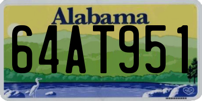 AL license plate 64AT951
