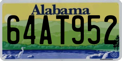 AL license plate 64AT952
