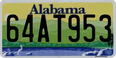 AL license plate 64AT953