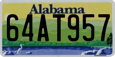 AL license plate 64AT957