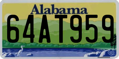 AL license plate 64AT959