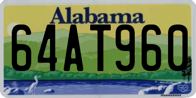AL license plate 64AT960