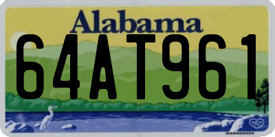 AL license plate 64AT961
