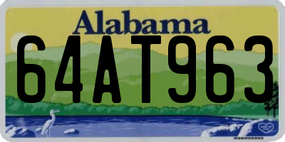 AL license plate 64AT963