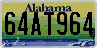 AL license plate 64AT964