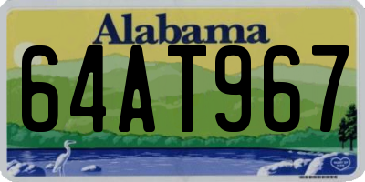 AL license plate 64AT967