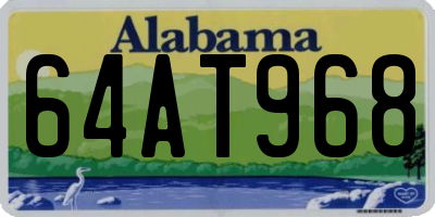 AL license plate 64AT968