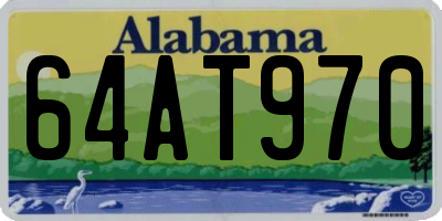 AL license plate 64AT970