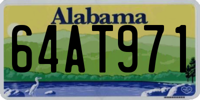 AL license plate 64AT971