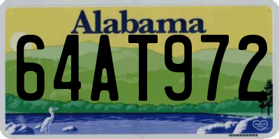 AL license plate 64AT972