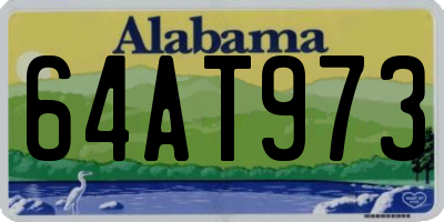 AL license plate 64AT973