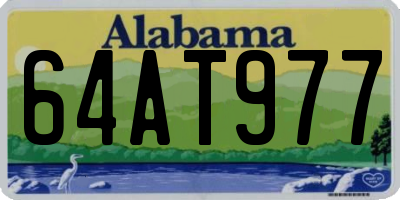 AL license plate 64AT977