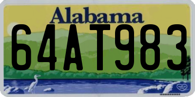 AL license plate 64AT983