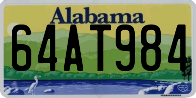 AL license plate 64AT984