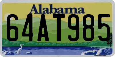 AL license plate 64AT985