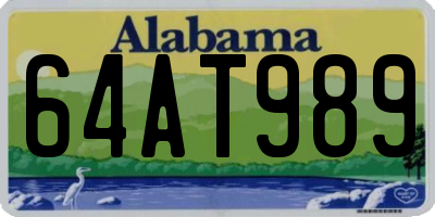 AL license plate 64AT989