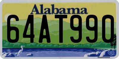 AL license plate 64AT990
