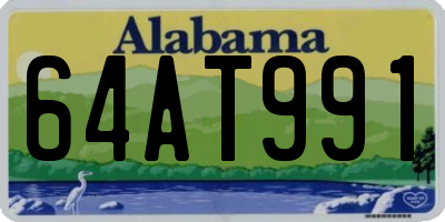 AL license plate 64AT991