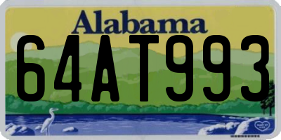 AL license plate 64AT993