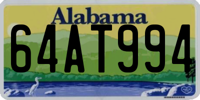 AL license plate 64AT994