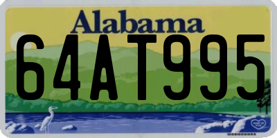 AL license plate 64AT995