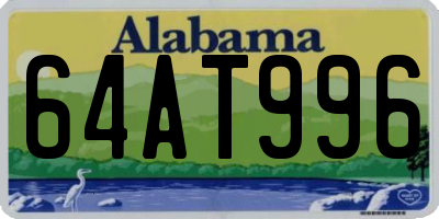 AL license plate 64AT996