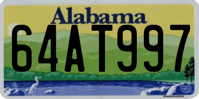 AL license plate 64AT997