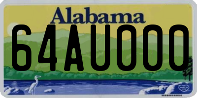AL license plate 64AU000
