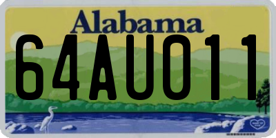 AL license plate 64AU011