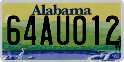 AL license plate 64AU012