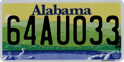 AL license plate 64AU033
