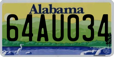 AL license plate 64AU034